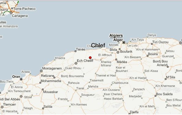 Chlef Cities Map Algeria